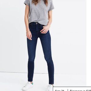 Madewell High Rise Skinny Jeans in Hayes Wash Sz 27